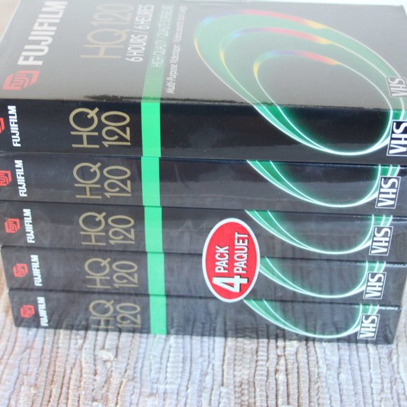 FUJIFILM LOT (5) HQ-120 6 HOUR BLANK VIDEO CASSETTE TAPES VHS NEW-SEALED - Picture 5 of 8